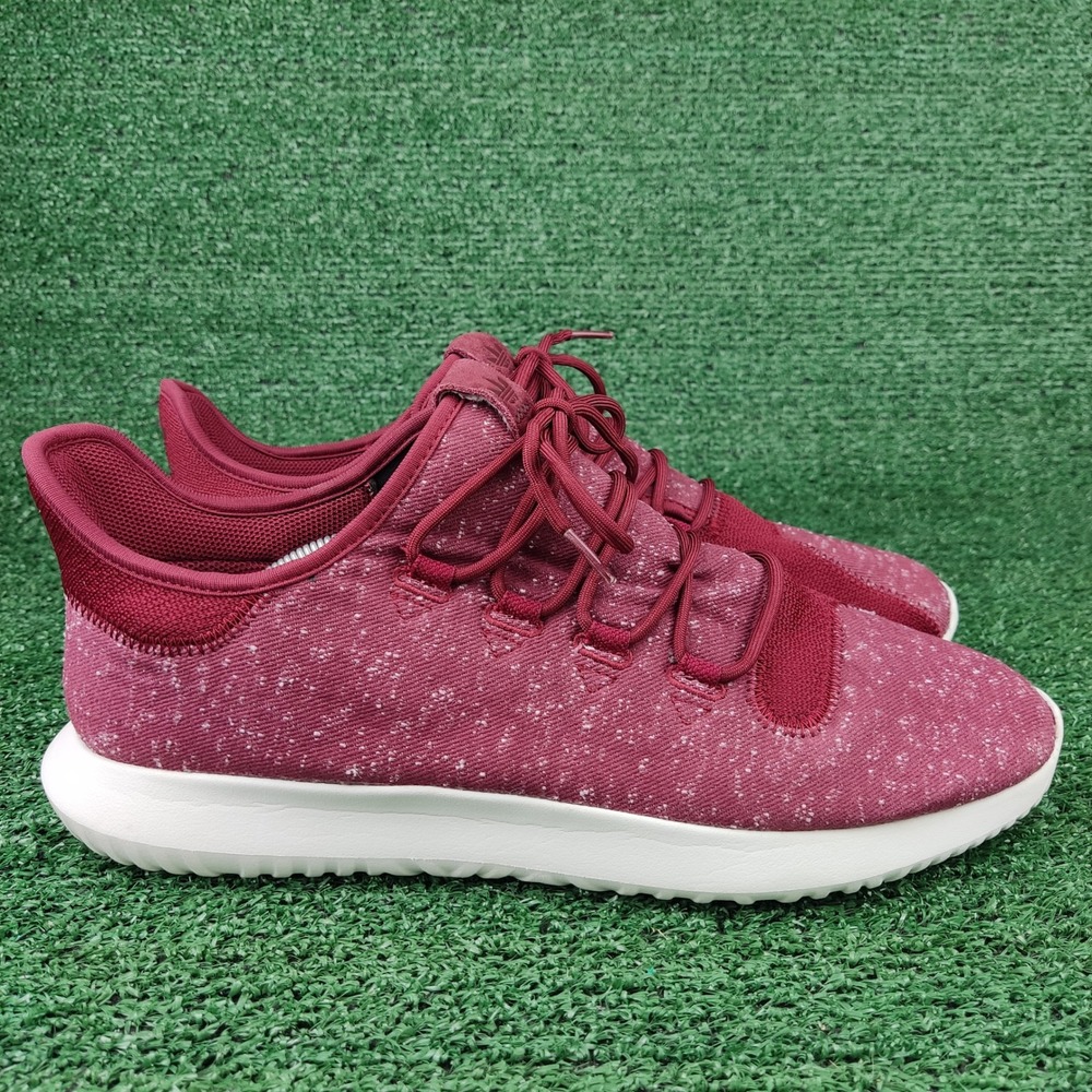 Adidas Sneakers Mens 13 Burgundy Tubular Shadow BY3571 Melange Knit Low‎ Top